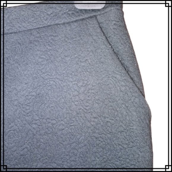 Adrienne Vittadini Retro Style Black Textured Mini Pencil Skirt Size XLarge - Picture 4 of 8